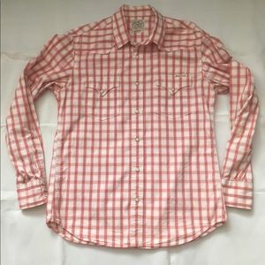 Lucky Brand Men’s M Pearl Snap Plaid Shirt